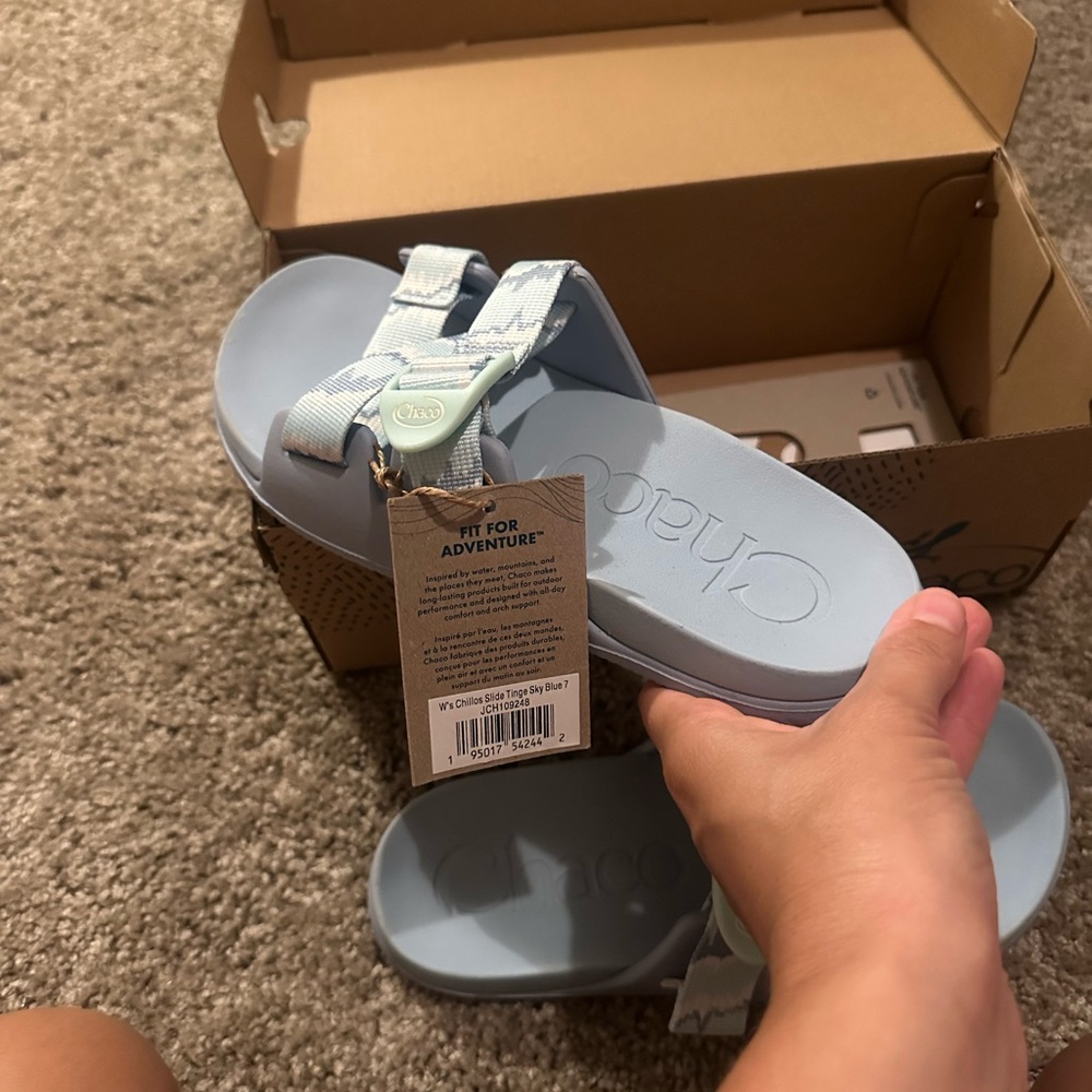 Chaco Light Blue Adventure Sandals